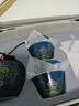 瓷牌茗茶具（cipaiming teaset）旅行茶具套装户外便携式陶瓷快客杯一壶四杯办公室功夫茶壶泡茶 蓝古茗1壶4杯+罐盘+棕皮包+巾夹 实拍图