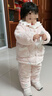 戴维贝拉（DAVE＆BELLA）小童冬装毛绒女宝宝家居服套装珊瑚绒女童夹棉睡衣新款儿童衣服 小兔印花【现货】 90 cm（建议身高80-90cm） 实拍图