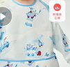 babycare宝宝吃饭罩衣儿童围兜婴儿反穿衣防脏辅食围裙 鲸鱼乐车 100码  实拍图