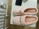 【福利价】小熊小兔棉拖秋冬季情侣保暖学生男拖鞋女居家棉拖鞋 小熊小兔棉拖-粉色 38-39 适合37-38 实拍图