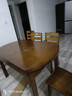 淘邦  实木餐桌 可伸缩折叠实木餐桌椅组合 餐桌餐椅套装吃饭桌子 1.38米胡桃色 一桌六椅 实拍图