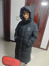 鸭鸭（YAYA）王一博同款极寒泡芙羽绒服女士长款过膝加厚户外情侣东北防寒外套 青光黑色 S /165 实拍图