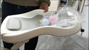 iuu婴儿洗澡盆 可折叠宝宝浴盆大号 洗澡神器躺托浴架新生儿童用品 【北欧灰】+调节感温浴架+脸盆*3 材质：FAD食品级材质检测认证 实拍图