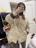 森马（Semir）羽绒服女中长款轻薄肌理宽松2025撞色灯芯绒翻领冬装109725113027 实拍图