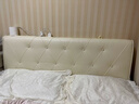 南极人（NanJiren） 水晶绒轻奢床头靠垫北欧纯色卧室床头软包大靠背沙发靠背垫长条枕腰靠可拆洗 菱形-米黄色【可拆洗】JY 1.5m床头靠背 实拍图