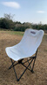 小魔户外折叠椅 折叠靠背椅加高月亮椅露营折叠凳子便携躺椅钓鱼椅 白 实拍图
