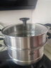 爱仕达（ASD）蒸锅双层不锈钢蒸锅 家用炖蒸煮一体汤锅26CM大容量蒸笼QVL1526WG 实拍图