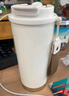 京东京造保温杯双饮口咖啡杯【陶瓷内胆-316不锈钢】 500ML白金色 实拍图