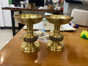 予善黄铜供奉香炉线香炉家用供佛香炉拜拜财神插香上香熏香炉+烛台2个 实拍图