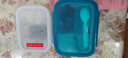 乐扣乐扣耐热玻璃保鲜盒微波炉饭盒密封便当盒餐盒冰箱收纳盒630ml二分隔 实拍图