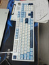 黑爵（AJAZZ）AK35IV3 有线热插拔客制化机械键盘 Gasket结构 PBT键帽 5层填充PC开槽定位板 蓝光 蓝白 海盐轴  实拍图