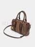 CHARLES&KEITH[折扣]复古绒面小方包波士顿包生日礼物送女友CK2-30671820-1 Mocha Brown摩卡棕 S 实拍图