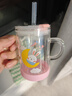 富光 玻璃杯家用儿童牛奶杯子带刻度耐热吸管水杯喝奶杯微波炉可加热 实拍图