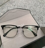 CAPONI纯钛近视眼镜理工男超轻半框变色防蓝光平光镜女斯文眉形可配度数 实拍图
