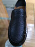 蜻蜓牌【100%真牛皮】特价断码休闲皮鞋男夏季一脚蹬软底爸爸商务皮鞋 8008黑色真皮 41 实拍图
