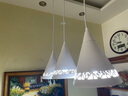 雷士（NVC）雷士照明LED餐吊灯餐厅吧台灯具现代简约铁艺三头吊灯 白色 实拍图