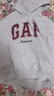 盖璞（GAP）女装2025秋季新款撞色Logo宽松抓绒套头连帽衫卫衣上衣792499 浅灰白 L (170/92A) 亚洲尺码 实拍图
