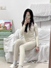 都市丽人内衣秋冬加绒睡衣女套装加厚套头长毛绒长袖女士家居服2H32H3 实拍图