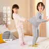 嘟嘟家宝宝内衣套装秋季儿童家居服秋冬女宝男童条纹舒适睡衣秋 灰色130 实拍图