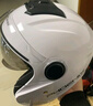 凤凰新国标电动车头盔双镜片3/4半盔亮白 男女四季通用电瓶车头盔冬季保暖骑行安全帽 实拍图