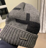 南极人毛线帽男保暖针织护耳冬加绒加厚包头套围脖帽子女N18M2519 黑色 实拍图