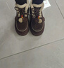 百丽（Belle）姜饼屋毛球挂饰雪地靴女冬季增高加绒保暖棉鞋F2Y1DDD5 啡色-毛里 36 (230mm) 实拍图