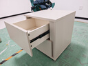 林氏家居现代创意卧室双抽屉网红百搭简易床边收纳柜储物柜小巧床头柜OI1B 【落地款|灰白】OI1B-A床头柜 实拍图
