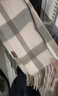 Siggi[礼盒装】山羊绒围巾女冬季百搭围脖双面格子加厚保暖新年礼物 实拍图