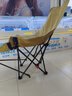 午休椅可折叠椅折叠床月亮椅懒人靠背座椅办公室单人久坐躺椅钓椅 【三挡调节】高背带腿托卡其色 实拍图