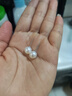 周大生【新年礼物】淡水珍珠耳钉925银耳饰高级简约送女友珠径约8.5-9mm 实拍图