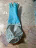 茶花 加绒洗碗手套PVC2只均码加长加厚束口洗衣手套保暖袖套家务手套 实拍图