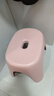 椅子奶油风家用小凳子加厚塑料凳可叠放耐用儿童凳学生寝室矮凳 樱花粉1个 实拍图