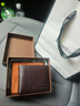 红谷钱包男短款头层牛皮商务男士钱夹礼盒装 新年生日礼物 实拍图