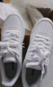 特步男鞋运动鞋空军一号情侣板鞋百搭休闲鞋时尚耐磨防滑运动鞋潮板鞋 新白色【女款】 40 实拍图