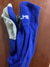 KELME/卡尔美儿童高筒足球袜过膝学生比赛训练毛巾底加厚防滑长筒袜子 彩蓝-幼儿款（27-32） 实拍图