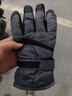 目丸保暖手套男女户外冬天骑行防寒风加绒厚触屏女防水冬季棉滑雪手套 9#深灰色 深度暖手套-男款 实拍图