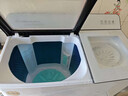 双鹿洗衣机半自动家用大容量双桶双缸波轮式洗脱一体机  家用商用租房家庭理发店酒店洗车行 28公斤【洗20+脱8】 不锈钢+蓝光洁净+喷瀑 双缸 实拍图