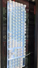 银雕(YINDIAO) K500键盘彩包升级版 机械手感 游戏背光电竞办公USB外接 全尺寸 蓝白双拼白光有线键盘 实拍图