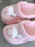 牧童儿童拖鞋夏男宝宝洞洞鞋软底女童卡通洗澡婴幼儿家居鞋萌兔粉160 实拍图