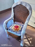 欧呈家具 天然真藤椅子老人高靠背户外休闲阳台书房客厅办公麻将桌椅腾椅 升级款加粗咖色1把 实拍图