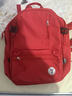 艾欣儿 潮牌初高中学生书包男女生大容量背包韩版简约高颜值百搭双肩包电脑包16英寸笔记本包 红色+扭扭结挂件 实拍图