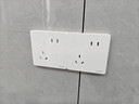 正泰（CHNT）开关插座6C奶油风 家用86型斜五孔插座面板暗装插座纯平大板 白色 斜五孔10只装|优先发货 实拍图