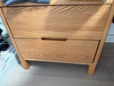 源氏木语实木床头柜北欧卧室收纳柜储物柜橡木床边柜0.45米双抽床头柜 实拍图