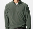 优衣库男装柔滑弹力摇粒绒半拉链套头衫/长袖25秋冬新款481184 54 绿色 M /170/92A 实拍图