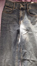森马（Semir）森柔牛仔|牛仔裤女抓毛长裤女生冬季半松紧腰直筒裤美式休闲 牛仔黄泥染80325 L 实拍图