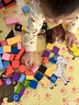 QZMEDU108粒大颗粒积木玩具木质拼插男孩女孩桶装儿童早教益智生日礼物 实拍图