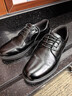 京东京造皮鞋系带光面德比鞋头层牛皮正装鞋婚鞋面试鞋男友黑39 实拍图