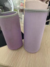 膳魔师（THERMOS）魔膳师隔热防摔保温杯套玻璃水杯保护袋 黑色 大号 手提杯套 实拍图
