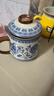 青花汝窑茶杯水杯陶瓷带盖茶水分离可定制送礼家用高档办公马克杯 汝窑青花-办公杯 实拍图