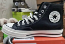 匡威（Converse）官方1970S男女高帮牛皮革休闲板鞋经典黑黑色A13863C A13863C 42 实拍图